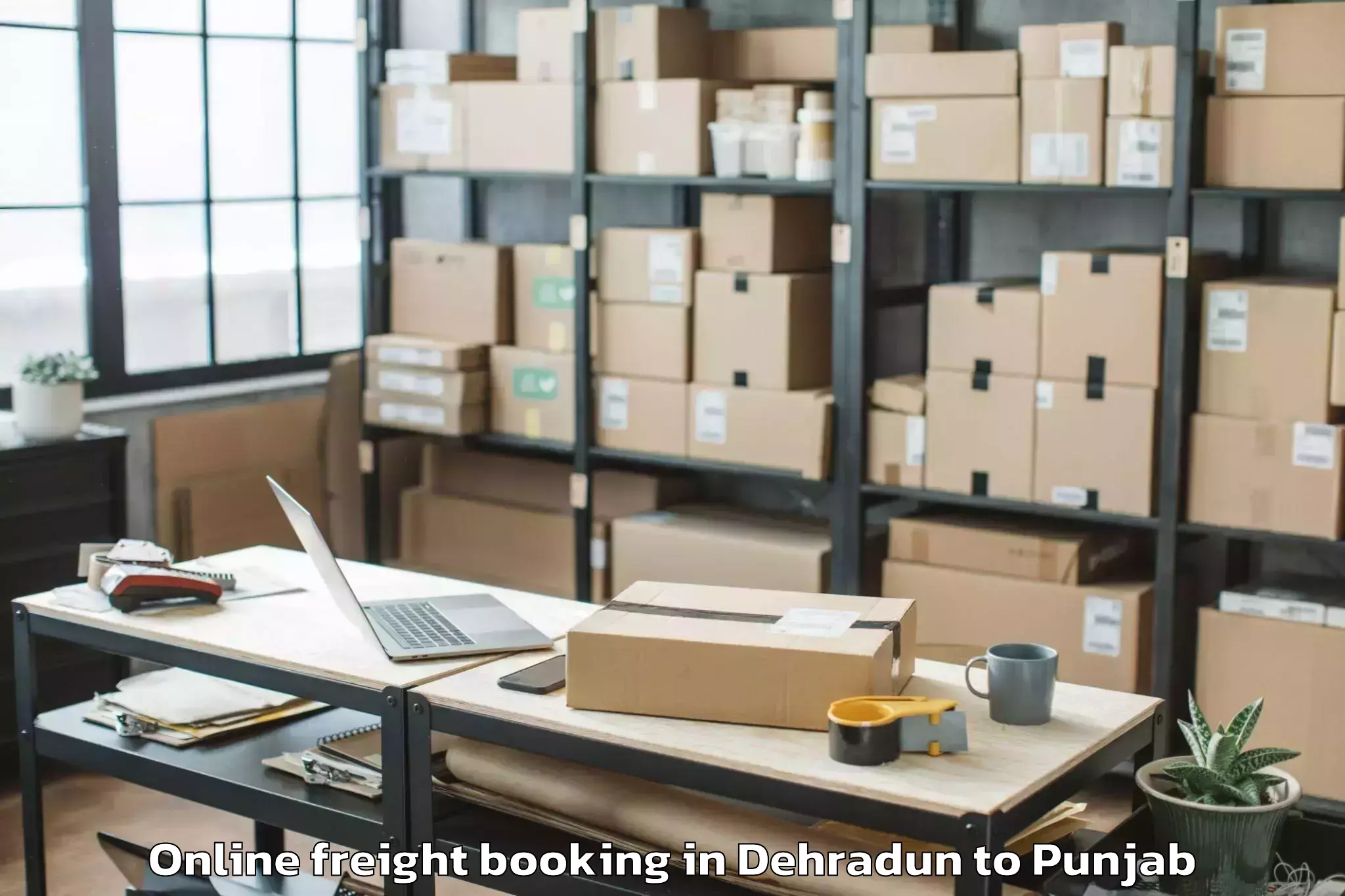 Trusted Dehradun to Moga Online Freight Booking